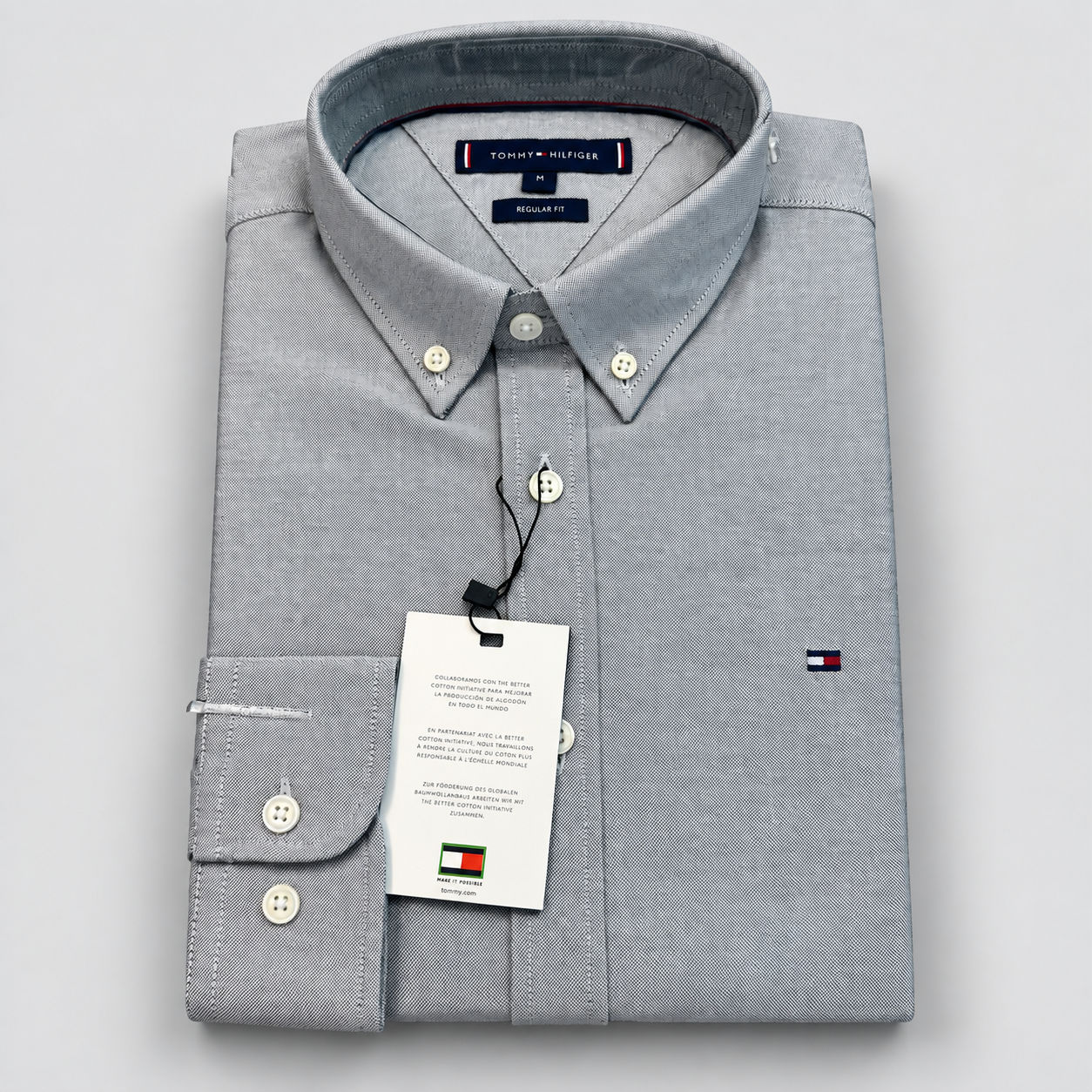 PREMIUM OXFORD COTTON MEN'S SHIRT SOLID ASH COLOR