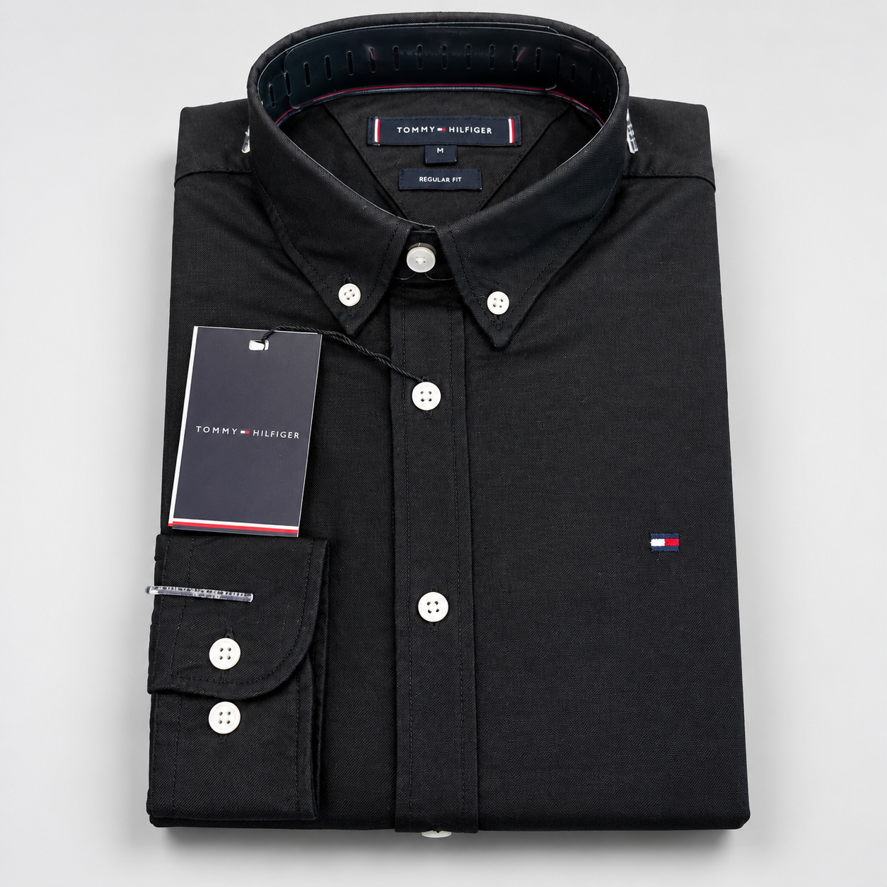 PREMIUM OXFORD COTTON MEN'S SHIRT SOLID BLACK COLOR