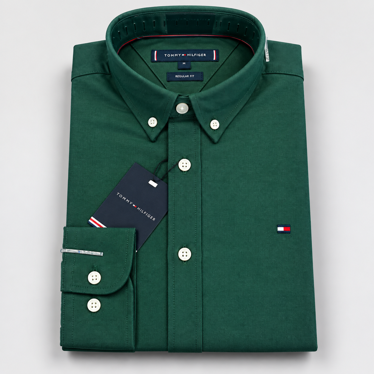 PREMIUM OXFORD COTTON MEN'S SHIRT SOLID  GREEN