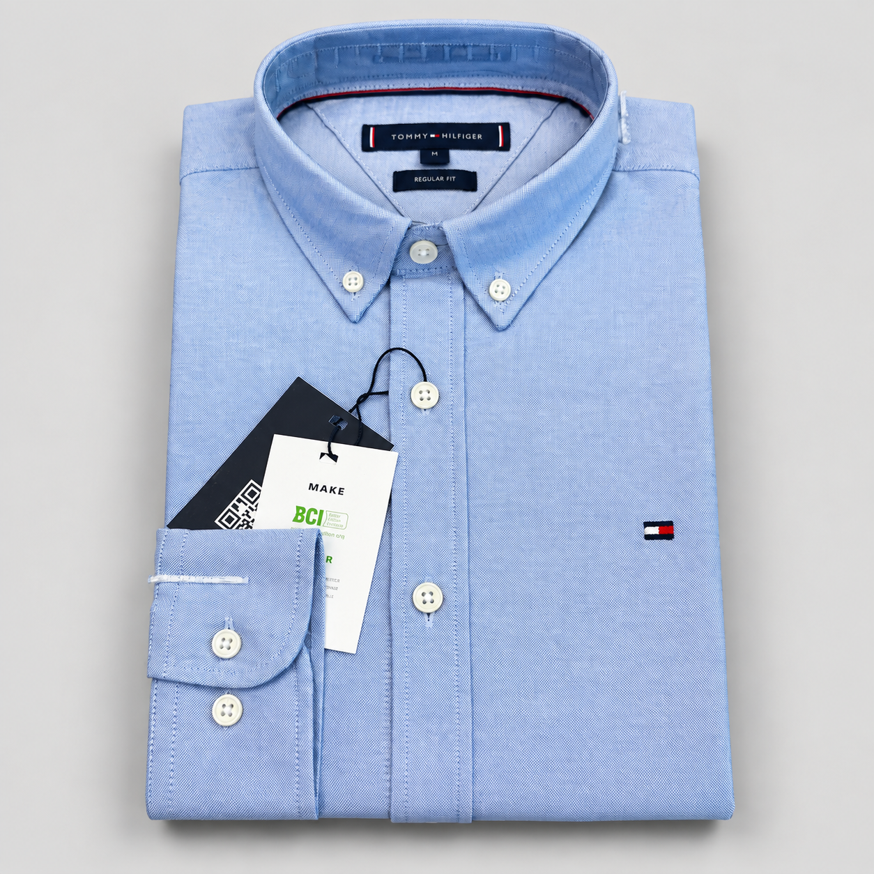 PREMIUM OXFORD COTTON MEN'S SHIRT SOLID SKY BLUE